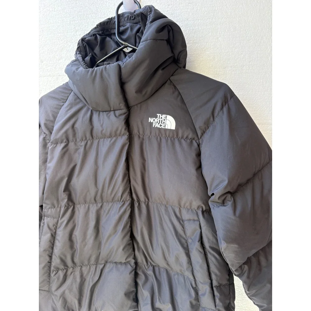 The North Face Puffer Jacket Synthetic Hooded Quilted Logo Winter School Girls L
